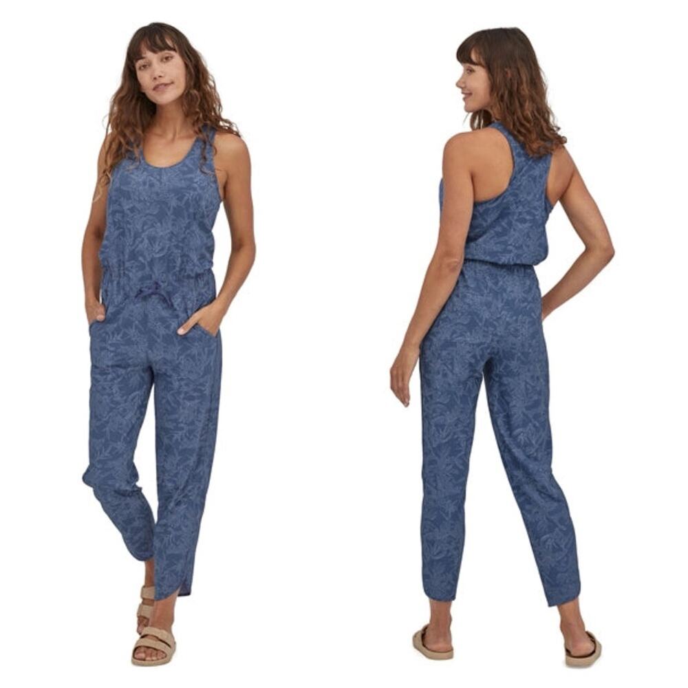 Patagonia Blue Floral Fleetwith Romper